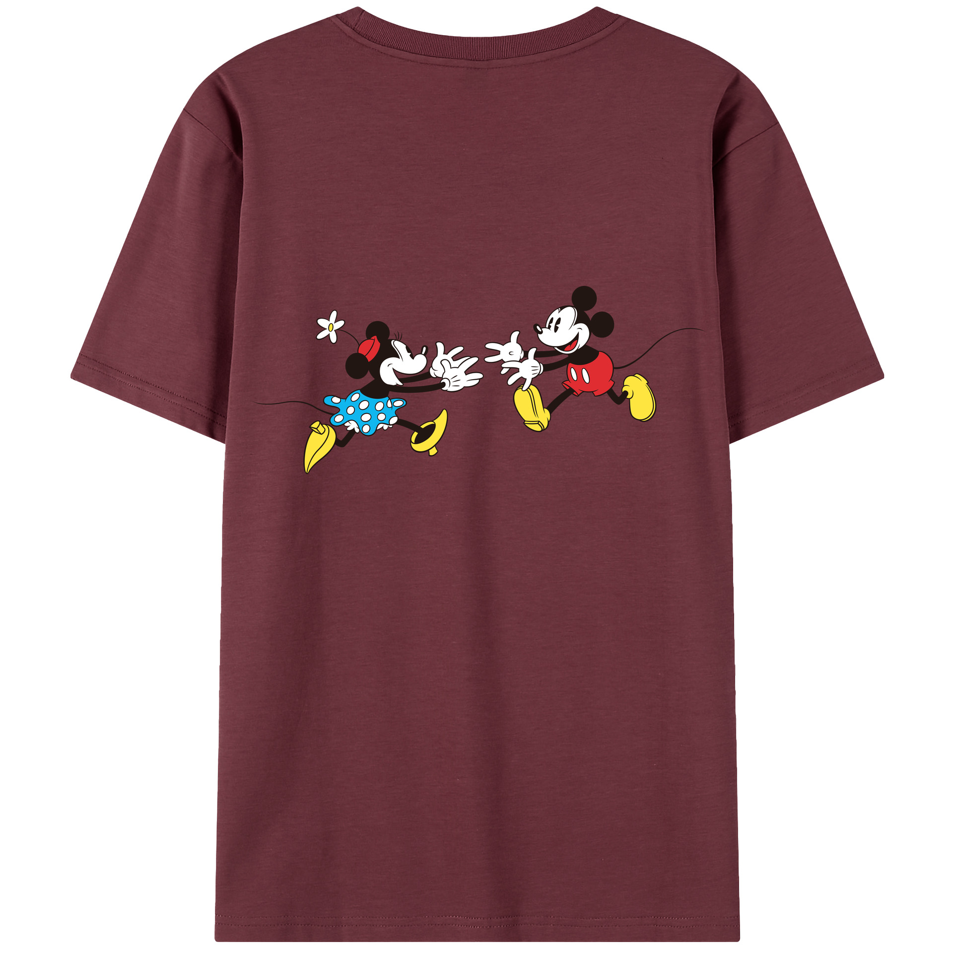 （画像用） ミッキーマウス Mickey Mouse 綿100％半袖Tシャツ（背面プリント）